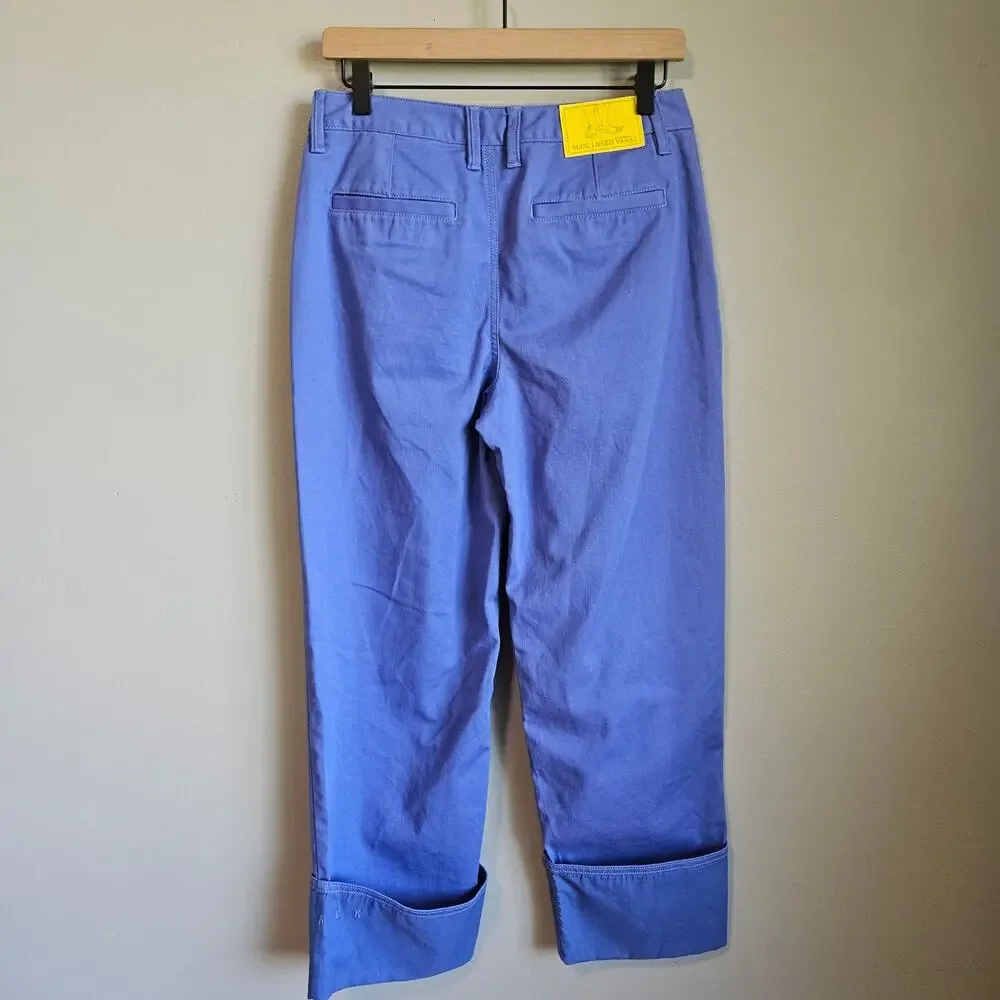 Vans Pants Womens 25  Blue Tierra Whack Cuffed Wide Leg Chino Style‎ Streetwear